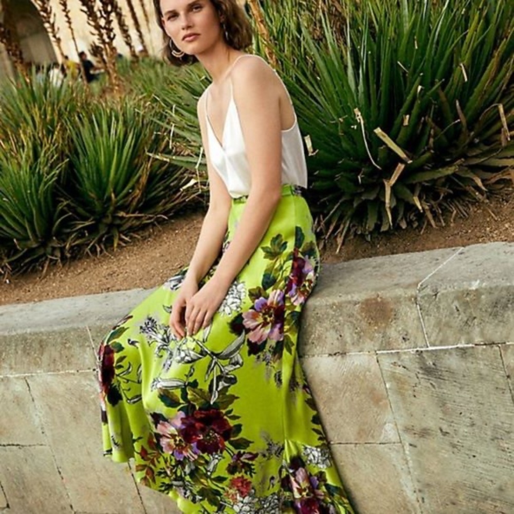 ANTHROPOLOGIE Maeve Arden Floral Maxi Skirt